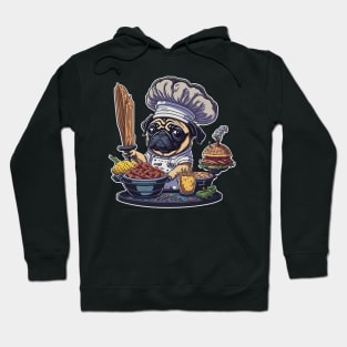 Pug in the kitchen Hoodie